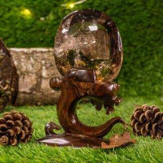 Angel Phantom Quartz (with carved stand)